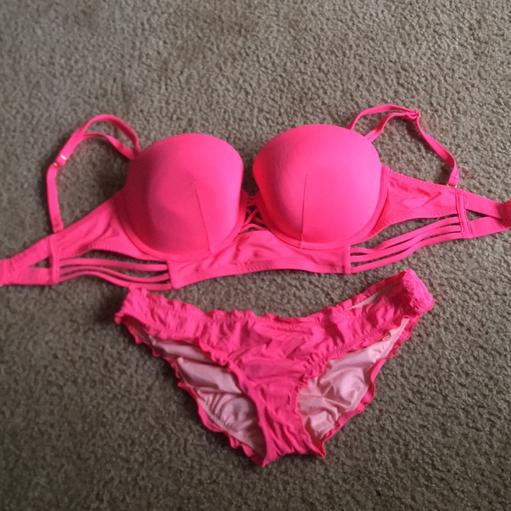 Victoria’s Secret hot pink bathing suit